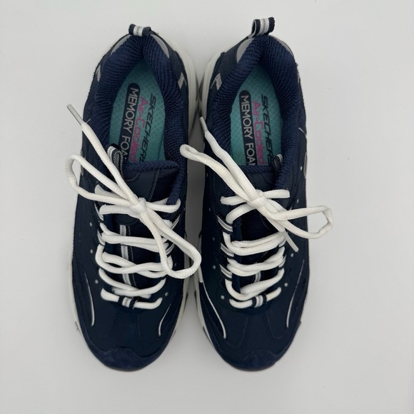 Skechers D’Lites Me Time Comfort Athletic Sneakers 11936 Navy White Womens 7.5 - Picture 8 of 11